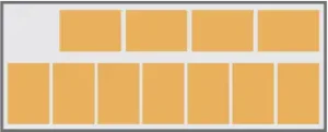 Indicative diagram of 11 EUR pallets within a 20 foot shipping container