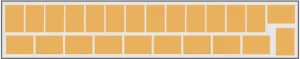 Graphic diagram of 24 EUR pallets within a 40 foot shipping container